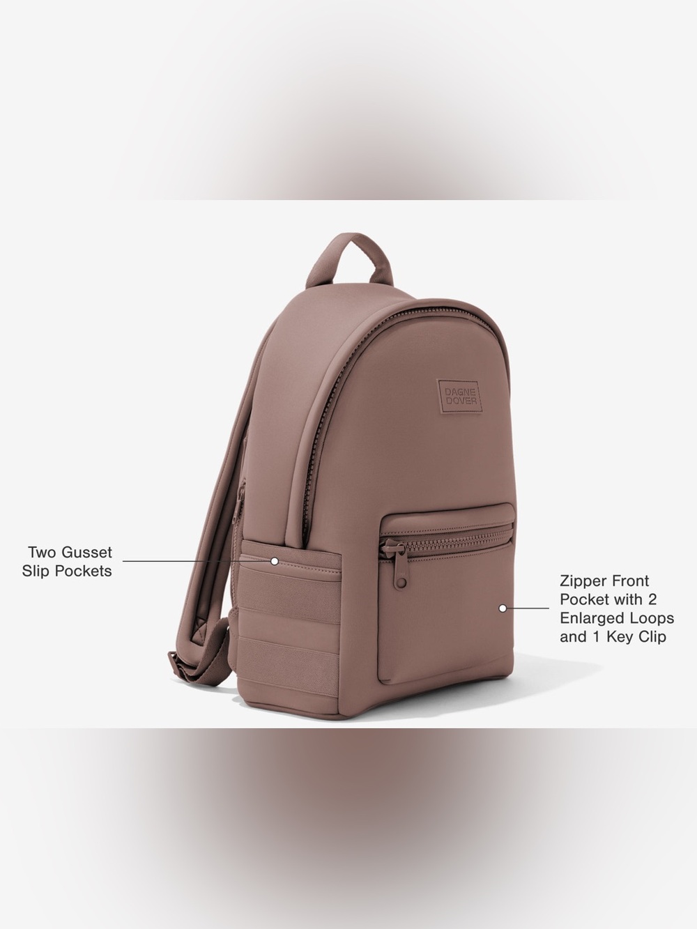 NWOT Dagne Dover Dakota Medium Backpack Heather Gray Neoprene Laptop Travel Bag - Picture 15 of 16